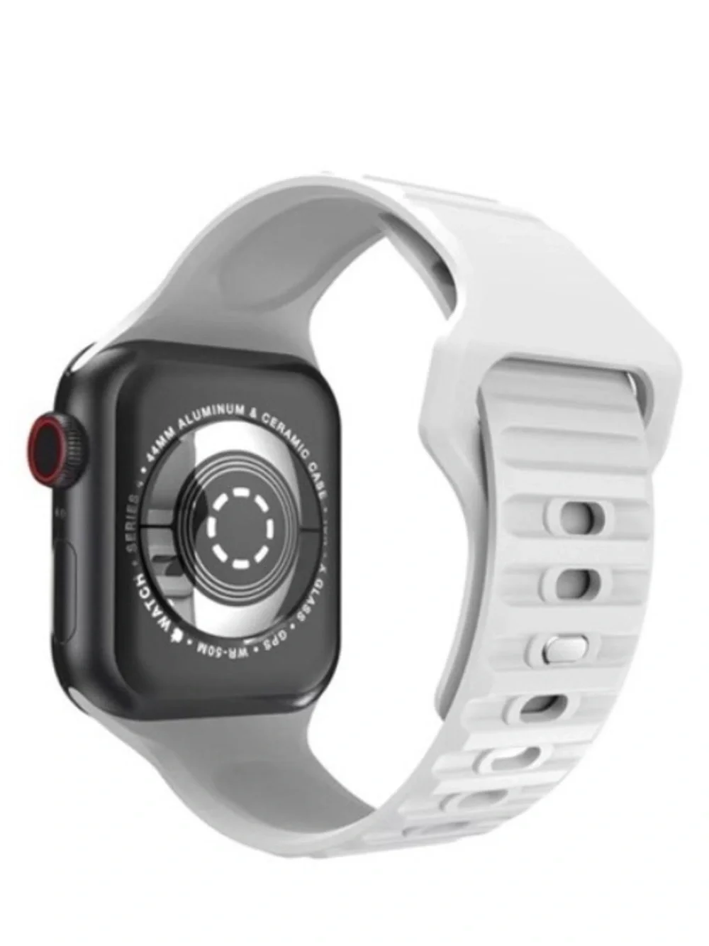 Silicone Wrist Band Replacement Adjustable Apple Watch Strap - White NEW in box